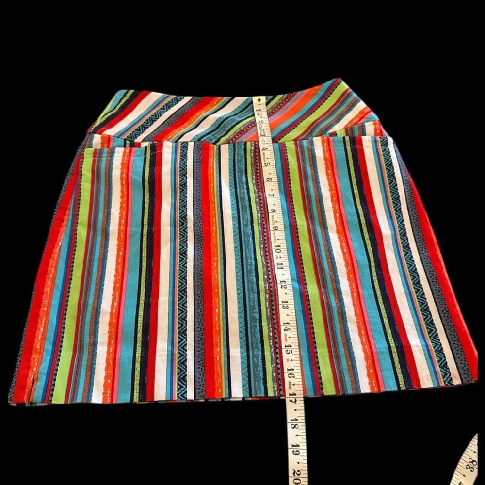 Swing Control Womens Golf Skort Size 8 Multicolor Stripe Performance Skirt - Picture 6 of 7